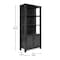 Flash Furniture Stella Modern Farmhouse Wooden Bookcase/Storage Cabinet, 3 Upper Shelves in Black ZG-027-BLK-GG - alternate 2